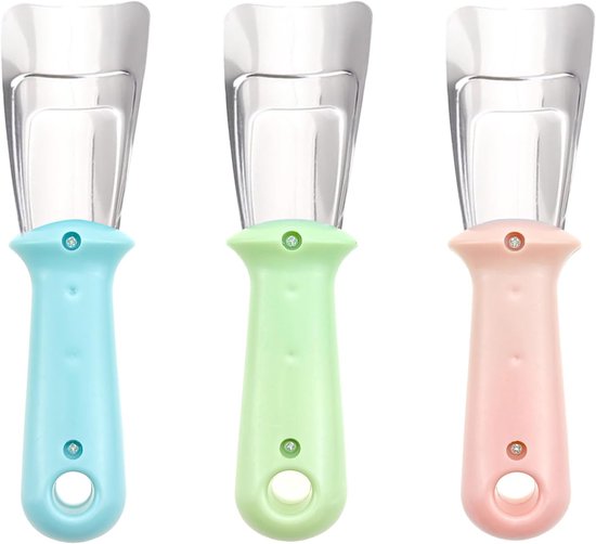 3-delige IJsschaafset - Roestvrijstalen Ontdooigereedschap voor Koelkast en Vriezer - Keukenaccessoires voor Snel Ontijzen (17 cm) van Merkloos	