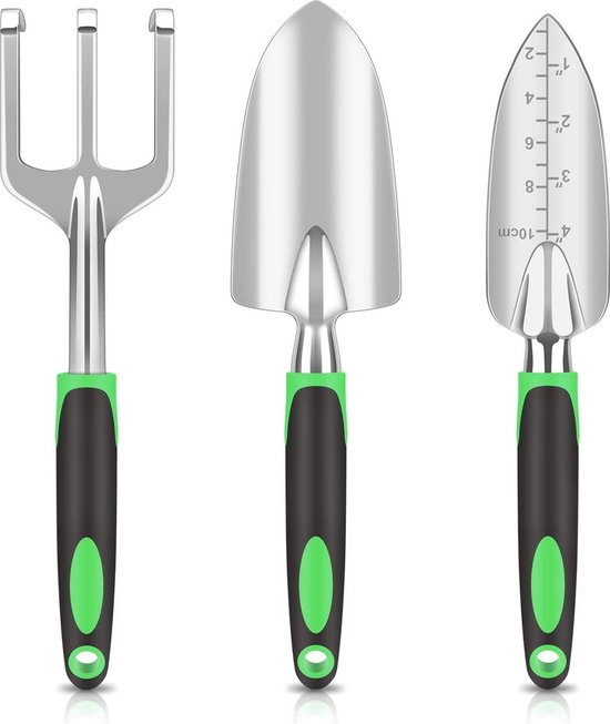 3-Delige Tuingereedschap Set - Tuinierset - Tuinsetje - Gereedschap Voor Tuin - Handgereedschap - Tuinschaar - Ideaal Tuincadeau Voor Vrouwen En Mannen - Voor Tuinliefhebbers - Groen van Merkloos	