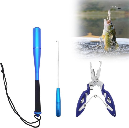 3-Delige Visgerei Set: Visdoder, Tang en Haakverwijderaar voor Hengelsport van Merkloos	