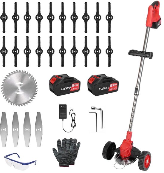 3-in-1 Kantenmaaier – Grastrimmer – Bosmaaier – Grasmaaier – Draadloos – Incl. 2 Accu ‘s & Snellader van Merkloos	