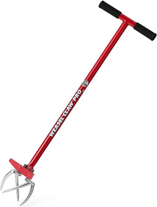 3-in-1 Tuingereedschap: Grondwoeler, Cultivator en Onkruidsteker met Zwarte Grip van Merkloos	