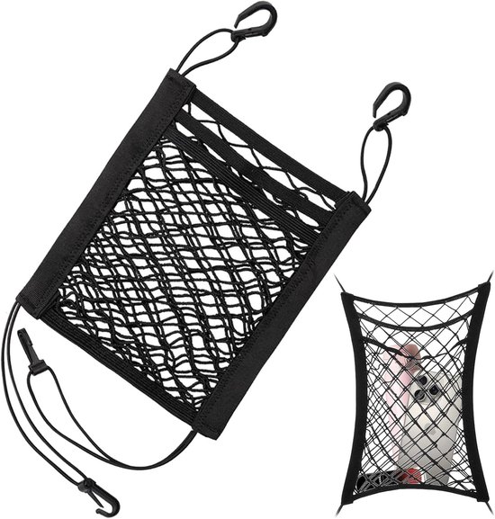 3 Layer Car Net Organizer - Dog Grid Car - Dog Net - Trunk - Pet Barrier - Auto Accessoires - Interieur - Geschikt voor de meeste Auto's op de Markt van Merkloos	