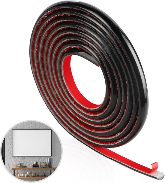 3 m Flexibele Zelfklevende Decoratieve Lijst - Plafondstrip voor DIY Lijsten - Foto Lijsten en Meubeldecoratie (Zwart) van Merkloos	