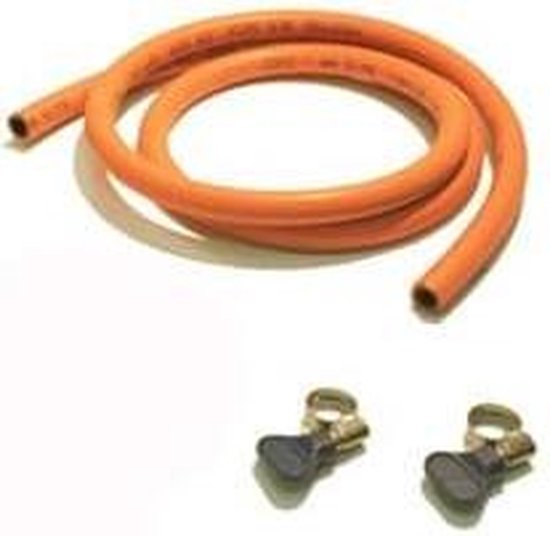 3 meter propaangasslang met 2 vleugelmoer slangklemmen van Favorit
