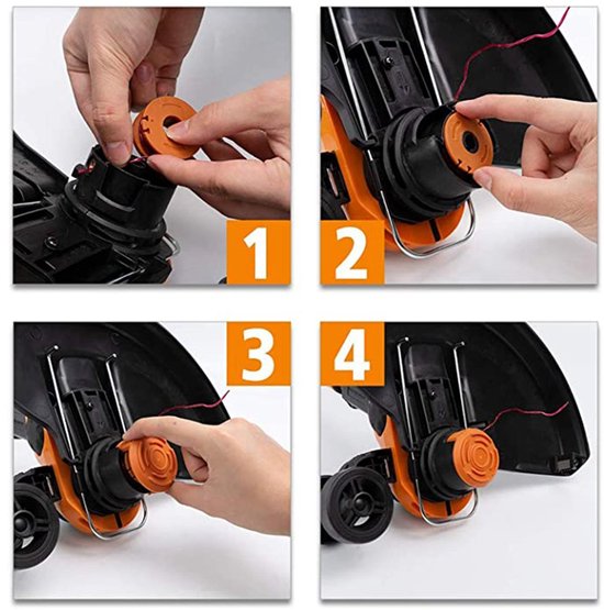 3-pack draadspoelafdekkingen Geschikt voor Worx WA0010 grastrimmer van Merkloos	