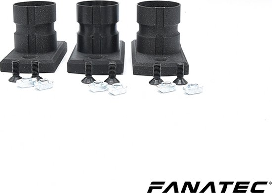 3-Pack Fanatec QR1 Stuur Bevestiging Beugel voor Aluminium Race Simulator - Kleur Zwart van Fanatec