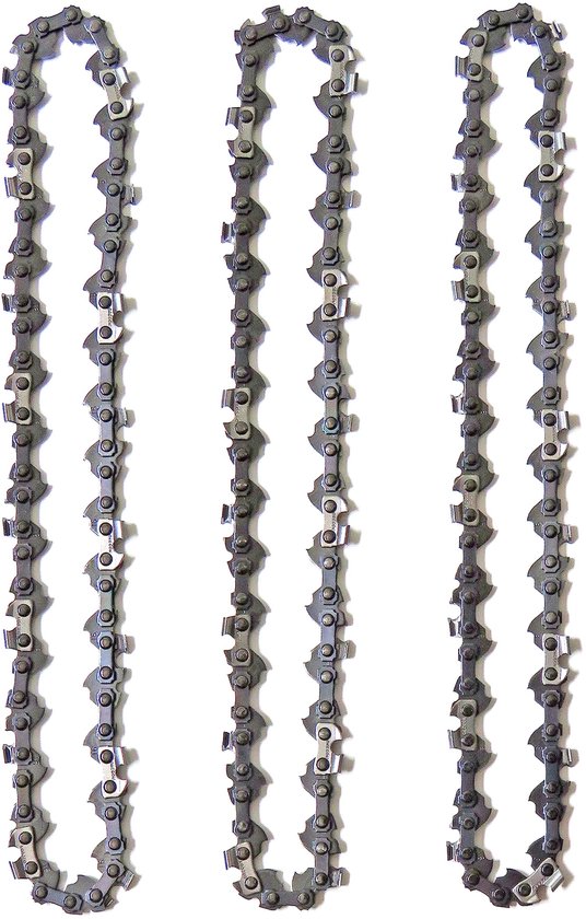 3-pack kettingen voor stokzagen voor 10" (25 cm) geleiderail, 40 aandrijfschakels, lage terugslag, compatibel met Black & Decker, Ryobi, Ferrex, Primaster en anderen van Oregon