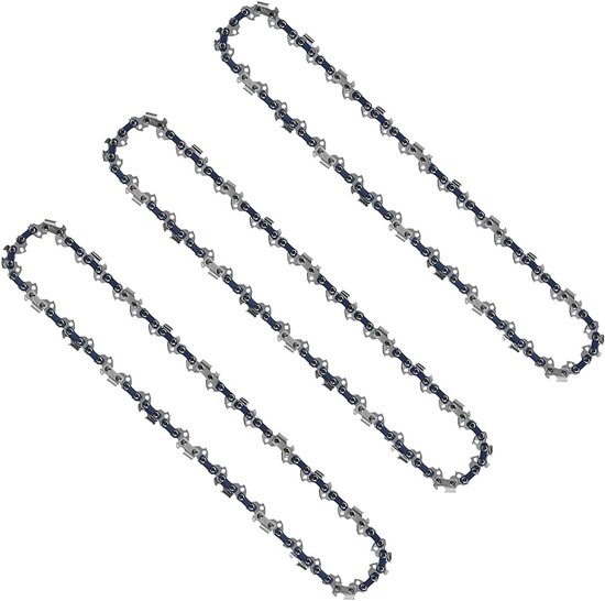 - 3-pack kettingzaagketting 3 x 305 cm 3/8 inch LP 40 aandrijfschakels | 11 mm verwisselbare terugslagarme ketting- Compatibel met Makita DUC254Z Einhell GE-LC 18/25 Li Oregon