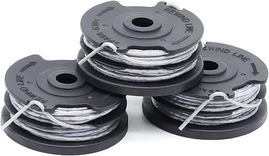 3 Stuks Draadspoelen Geschikt voor Bosch Grastrimmer – Maaiaccessoires - F016800351 – maaidraad – trimmerdraad - Geschikt voor ART 24, 27, 30 en ART 30-36 LI - 6m, Ø1,65mm van Merkloos	
