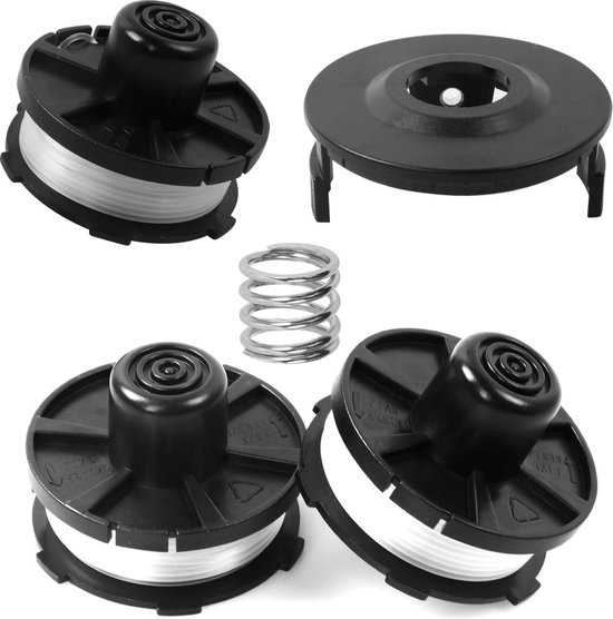 3 stuks draadspoelen reservespoel voor accu trimmer grasttrimmer - vervangende autofeed spoel lijn (83 m-27 ft Ø 16 mm met spoelafdekking) van WORX
