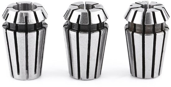 3 Stuks ER11 Collets voor CNC Graveermachine - 1/8 inch (3.175mm), 4mm en 6mm - Precisie Gereedschap voor Frezen en Draaien