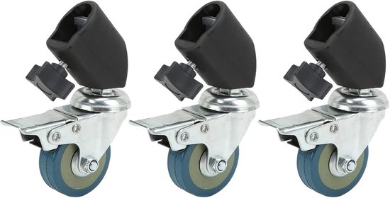 3 Stuks Lichtstandaard Zwenkwielen - Studio Zwenkwielen - Fotografie C-standaard Rollende Wielen met Rem voor Lichtstatieven en Fotografiestatieven - Videoproductie Accessoires van Merkloos	