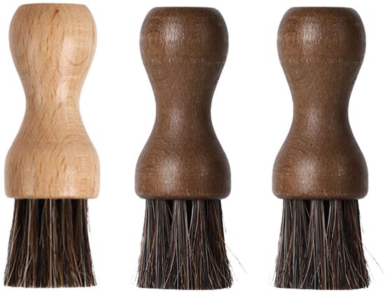 3 stuks paddenstoelborstel, champignonborstel, groenteborstel, paddenstoelborstel, champignonborstel, champignonborstel, aardappelborstel, afwasborstel, hout, groenteborstel, natuurlijke haren