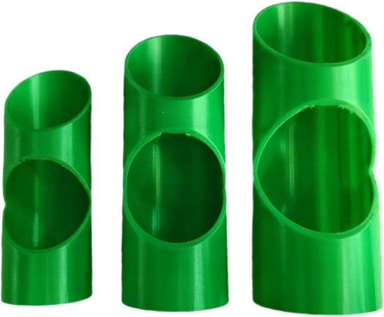 3 stuks pijpisolatie - foam tools - groene mitre drawer - buisisolatie - 3 modellen in verschillende maten - pijpisolatie snijhulp voor plastic foam - voor huishoudelijk en industrieel gebruik. van Merkloos	