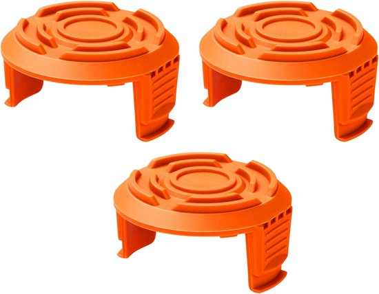 3 stuks - Spoelkappen - Vervangt WORX WA6531 Spoelkappen - Accessoires voor grasmaaiers - Compatibel met Worx grasmaaiermodellen WG150, WG160, WG163 - Vervangende spoelkappen - Spoelkappen