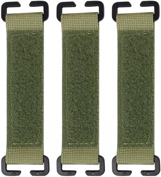 3 stuks tactische patches - Molle-bevestiging - tactische Molle-strips - molle-haaklus paneel voor badges rugzakken en accessoires van Merkloos	