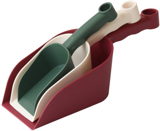3 stuks tuinscheppen van PP-hars met ophanggat voor thuisgebruik, voor het scheppen van bloemen, aarde, planten, graven, verplanten, compost en hondenvoer. van Merkloos	