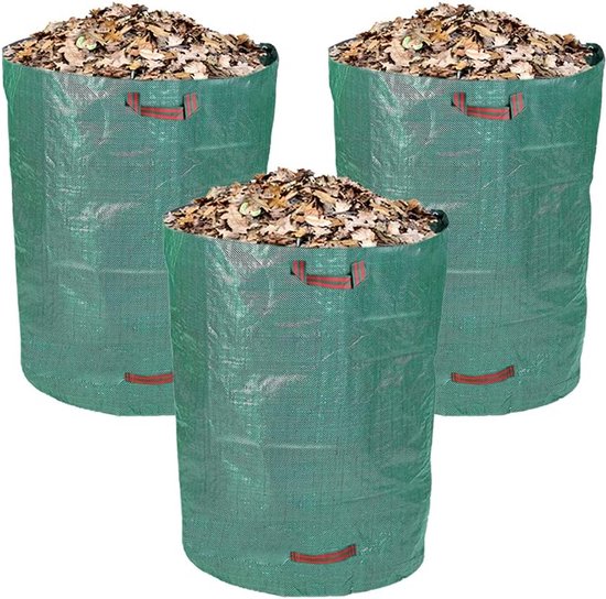 3 stuks tuinzakken 160 L polypropyleen weefsel PP tuinzak tuinzak grote tas van Globel.