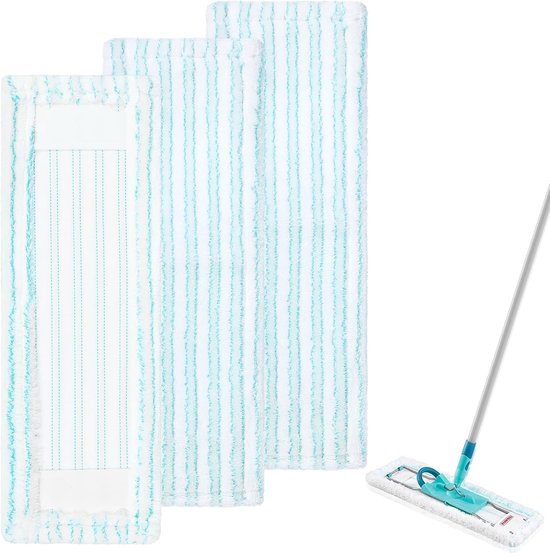 3 stuks wisserovertrek - vloerwisserovertrek - efficiënte microvezel hoezen - compatibel met Leifheit Profi XL Micro Duo/Profi XL Cotton Plus - schoonmaakaccessoires van Merkloos	