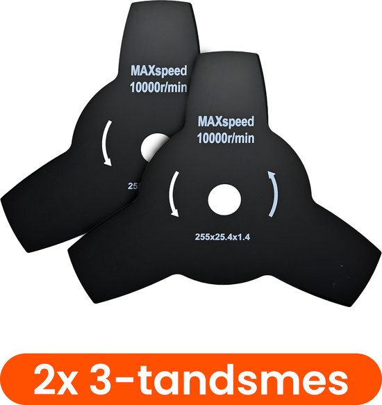 3-tandsmes per 2 - Combitool accessoire - Bosmaaier accessoire - Mes - Onkruidverwijderaar van Merkloos	