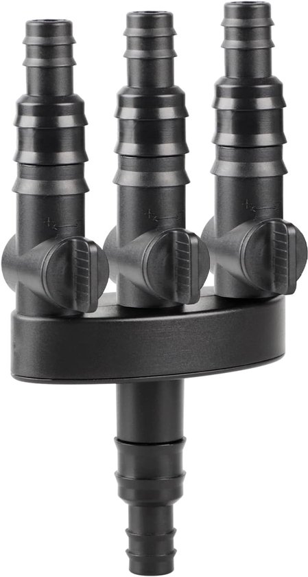 3-way water distributor - 1/2 inch (13mm) en 3/4 inch (19mm) verstelbare ABS adapter - tap - tuinslang - fonteinen van Merkloos	