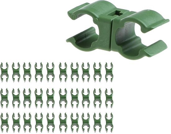 30 stuks plantenlatwerk rietverbinding, 16 mm kruisgesp bevestigingsclip universele kunststof klimstok beugel clips voor tuin, boomgaard, tomatenkooi van Merkloos	