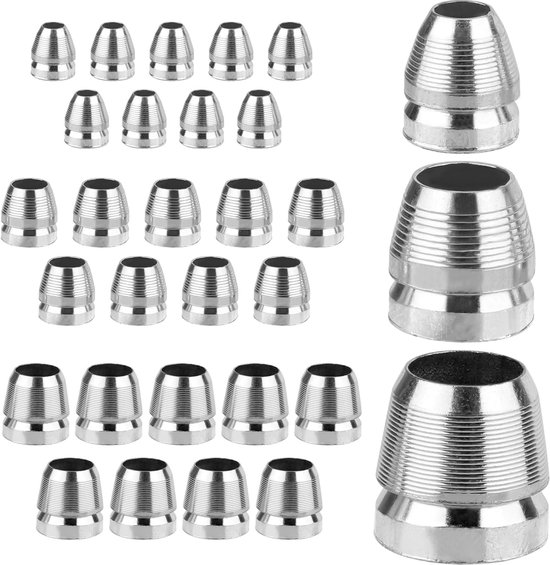 30 Stuks Ronde Bijlgreep Pruikset, 8mm, 10mm, 12mm Stevige Koolstofstalen Bijl Pruik Metalen Hamer Slee Accessoires voor Versterking van Merkloos	