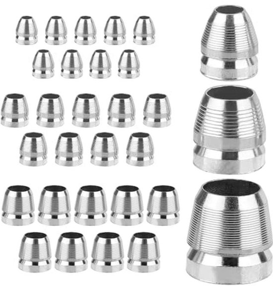 30 Stuks Stevige Ronde Bijlgreep Wigset voor Versterking - 8mm, 10mm, 12mm