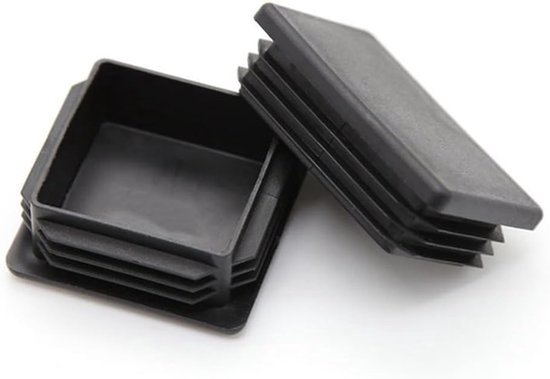 30 stuks Vierkante kunststof pluggen, 25 mm x 25 mm, eindkap voor vierkante buis (binnenkant), inzetpluggen voor pijpen, anti-slip meubelpootmat voor buisblokkering en vloerbescherming