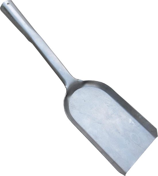 35 cm lange asschop - één stuk intact gevormde BBQ houtskool as poker schep - mini stofpan - oven as schop - zware stalen kachel kolenschop van $