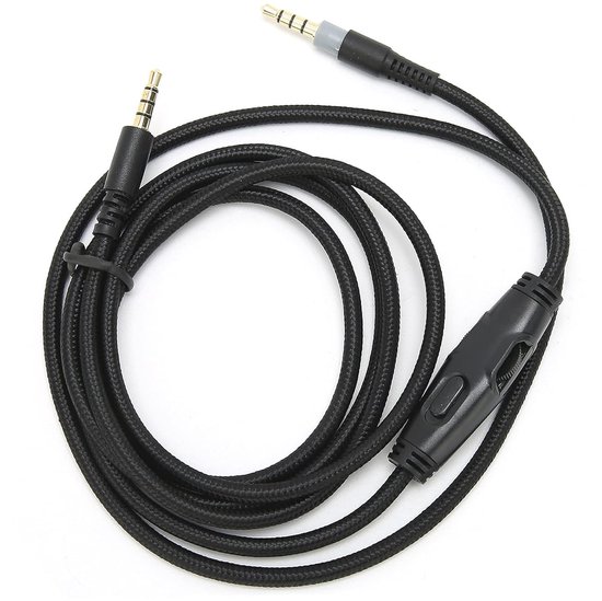 3,5 Mm Hoofdtelefoonkabel - Draagbaar Mannelijk Naar Audiokabel - Volumeregeling Inline Dempen - Afneembare Gamingheadset Draad Oortelefoon Verlengkabel Vervangen voor Cloud Gaming Accessoires van Merkloos	