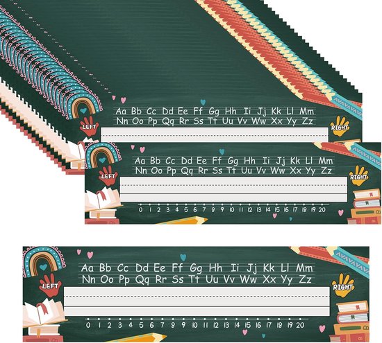 36 Stuks Bureau Naamlabels - Multifunctionele Zelfklevende Bureautape - Onderwijsbenodigdheden voor Schoolklas en Studenten van Merkloos	