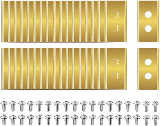 36 stuks goud Vervangingsmessen - Titanium vervangingsmes - Geschikt voor alle robotmaaiers uit de Mammotion Luba- en YUKA-serie, inclusief schroeven, accessoires voor tuinmaaiers