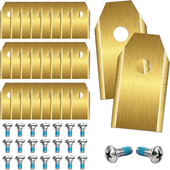 36 stuks vervangende messen - RVS messen - geschikt voor Segway Navimow robotmaaiers zoals de i105E, i108E, H1500E-VF, H3000E-VF, X315E, X330E en Gardena Sileno Minimom, Husqvarna en andere accessoires voor tuinmaaiers van Merkloos	