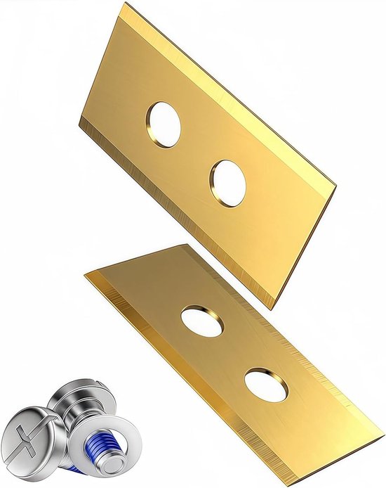 36 Vervangende Messen voor Robotmaaiers, Titanium Coating, Geschikt voor Luba & Yuka Series, Roestvrij, Duurzaam, Precisie Snijden, 3.5 x 1.8 x 0.1 cm, Gouden Kleur van Merkloos	