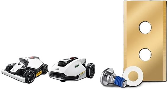 36x Robotmaaier Mesjes Titanium – Universeel Compatibel met Mammotion Luba 1 & 2 en Yuka – Dubbelzijdige Reservemessen – Extra Slijtvast & Duurzaam – Inclusief Schroeven van Merkloos	
