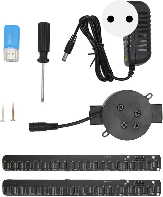 3D-hologramventilator - 16,5 Inch - 3D-hologram Wifi-projectorreclameweergave - 2000x224 - 3D-reclameprojector voor Kerstmis - Halloween - Zaken - Winkel - Vakantie van Merkloos	