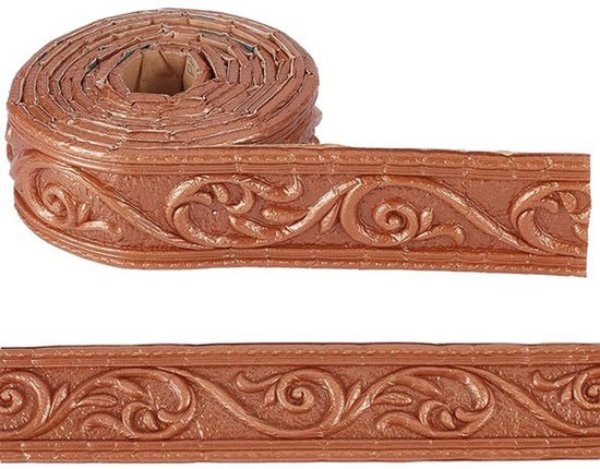 3D Peru Kroonlijst Peel en Stick Flexibele Lijsten - Trim Grens Rand Strip Foam Spiegel Frame Baseborad Zelfklevende Muurlijnen voor Plafond Muren Thuis Keuken Badkamer Vintage Patroon Decoratie