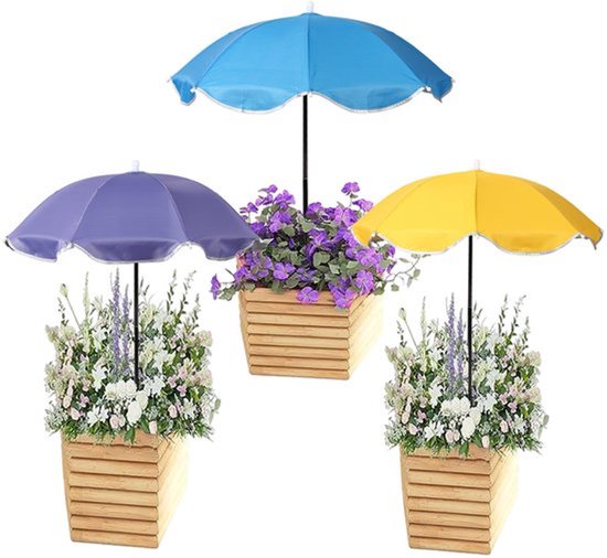 3e Verstelbare Plantenparasol, Grote waterdichte Tuinparasols Duurzaam Buitenzonwering voor Potplanten Bloemen Groenten