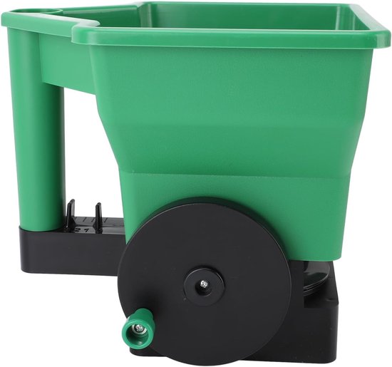 3L Handmatige kleine arbeidsbesparende draagbare gazontuinstrooier voor kunstmest Zoutgroen Compact lichtgewicht duurzaam PP-materiaal