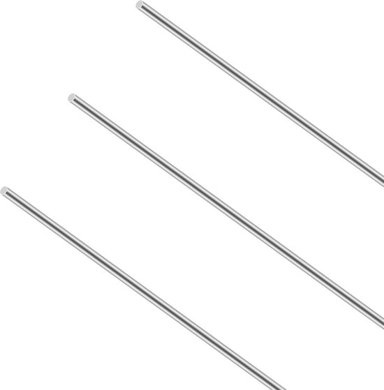 3pcs 304 Stainless Steel Bars, 1mm x 400mm Solid Stainless Steel Round Bar for Home, Industrial Machinery, DIY Crafts - ShopVlot
