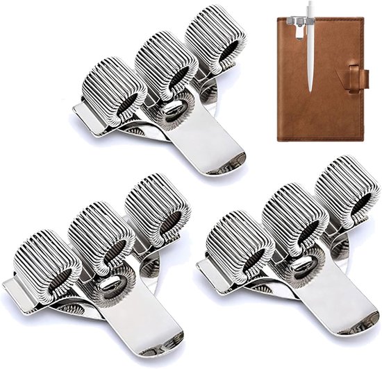 3pcs pen holder clips - metalen penhouder - penhouder voor cash pocket - penhouder voor verpleegkundige - balpenhouder - penhouder voor verpleegkundige - deur office laptop clipboard clipboard