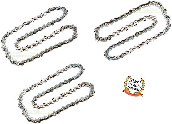 3x Universele Zaagketting 50 cm (0.325 inch, 1.5mm, 76 DLT) voor Kettingzagen