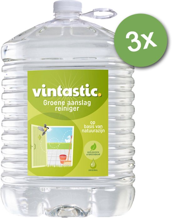 3x Vintastic Groene aanslag reiniger 5 liter (ACTIE)