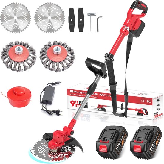 4-in-1 Accu Grastrimmer met Draaibare Kop - Efficiënt en Lichtgewicht Tuingereedschap van $