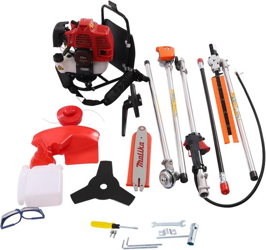 4-in-1 Thermisch Bosmaaier Grastrimmer Heggenschaar met 52cc Motor