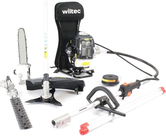4-in-1 Tuingereedschap met 2-takt motor - Heggenschaar, Snoeischaar & Grastrimmer