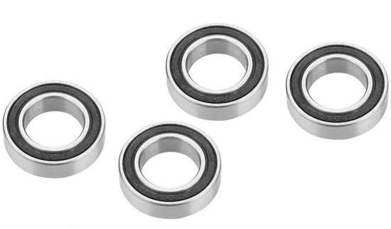 4 kogellagers - 15 x 26 x 7 mm - groefkogellagers - afgedicht - rubber - 15267-2RS - hoge kwaliteit van Merkloos	