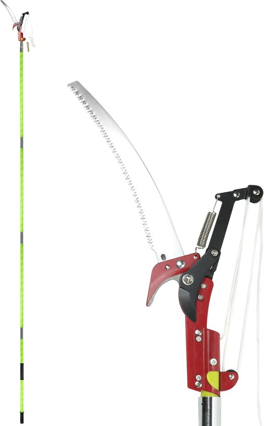 4 m lange snoeizaag - SK5 mangaanstalen blad - Hoge sterkte glasvezelstokken - Verstelbare hoogte van 1,4 m tot 4 m van WOLF-Garten