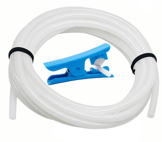 4 m PTFE slang met cutter - 3D-printer accessoires - ultragladde teflonslang of wrijvingsarme buis 2 mm x 4 mm van Merkloos	